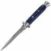 10.5" Blue Stiletto Automatic Knife Satin Bayo -DIRECT KNIFE SALES 10 Blue Stiletto Automatic Knife Satin Bayo.600