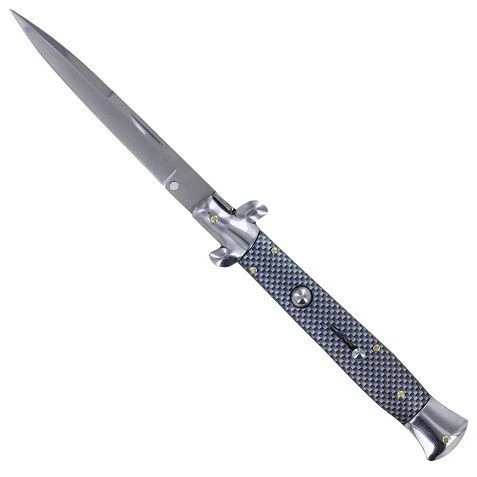 10.5 Inch Carbon Fiber Stiletto Auto Switch Knife Stainless Bayo 3 10.5 Inch Carbon Fiber Stiletto Auto Switch Knife Stainless Bayo