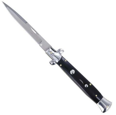 10.5 Inch Classic Black Stiletto Automatic Knife Stainless Bayo 3 10.5 Inch Classic Black Stiletto Automatic Knife Stainless Bayo