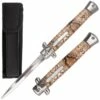 11" Stiletto Rattle Snake Dual Action OTF Automatic Knife Satin Dagger -DIRECT KNIFE SALES 11 Stiletto Rattle Snake Dual Action OTF Automatic Knife Satin Dagger.600