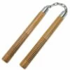 12 Inch Natural Wood Nunchaku Grip Grooves -DIRECT KNIFE SALES 12 Inch Natural Wood Nunchaku Grip Grooves.600