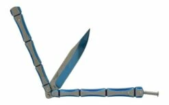 5" Blue Bones Heavy Butterfly Knife Clip Point Balisong 7 5" Blue Bones Heavy Butterfly Knife Clip Point Balisong -DIRECT KNIFE SALES 5 Blue Bones Heavy Butterfly Knife Clip Point Balisong 1.600