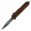 6.75" Mini Ranger OTF Wood Automatic Knife Dagger Serrated -DIRECT KNIFE SALES 6 Mini Ranger OTF Wood Automatic Knife Dagger Serrated.600