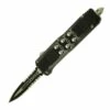 7 Inch Cross Bones D/A OTF Automatic Knife Black Dagger Serrated -DIRECT KNIFE SALES 7 Cross Bones DA OTF Automatic Knife Black Dagger Serrated.600