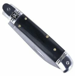 8 Inch Classic Black Wood Leverlock Automatic Knife Flat Grind Drop Point -DIRECT KNIFE SALES 8 Inch Classic Black Wood Leverlock Automatic Knife Flat Grind Drop Point 1.600