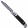 8 Inch Classic Black Wood Leverlock Automatic Knife Flat Grind Drop Point -DIRECT KNIFE SALES 8 Inch Classic Black Wood Leverlock Automatic Knife Flat Grind Drop Point.600