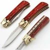 8.25" Lever Lock Sedona Red Automatic Knife Filework D2 Drop Point -DIRECT KNIFE SALES 8 Lever Lock Sedona Red Automatic Knife Filework D2 Drop Point.600