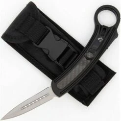 8.75" Black Carbon Fiber Karambit D/A OTF Automatic Knife Dagger -DIRECT KNIFE SALES 8.75 Black Carbon Fiber Karambit DA OTF Automatic Knife Dagger.600