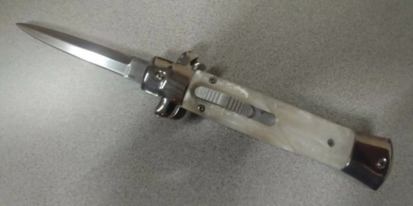 9 Inch White Pearl D/A OTF Stiletto Automatic Knife Satin Dagger 3 9 Inch White Pearl D/A OTF Stiletto Automatic Knife Satin Dagger