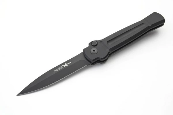 AKC ACE X-treme Black Italian Automatic Knife Black Dagger 5 AKC ACE X-treme Black Italian Automatic Knife Black Dagger - Image 3