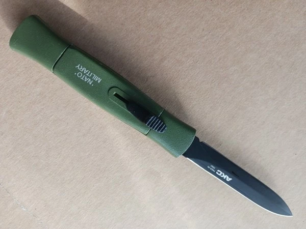AKC Concord Nato Military Green D/A OTF Automatic Knife Black Dagger 3 AKC Concord Nato Military Green D/A OTF Automatic Knife Black Dagger