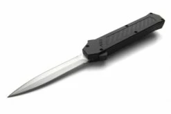 DIRECT KNIFE SALES -DIRECT KNIFE SALES AKC F 16 Black Carbon Grip DA OTF Automatic Knife Satin Dagger 1.600