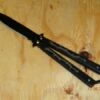 Balisong 9" Black Dragon Butterfly Knife Black Drop Point -DIRECT KNIFE SALES Balisong Dragon Heavy Black Butterfly Knife.600