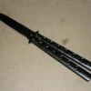 Balisong 9" Heavy All Black Folding Butterfly Knife -DIRECT KNIFE SALES Balisong Heavy All Black Folding Butterfly Knife.600