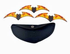 Batman Throwing Stars 3 Piece Set Flames