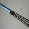 Black Balisong Butterfly Knife Blue -DIRECT KNIFE SALES Black Jack Butterfly Knife Blue.600
