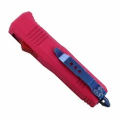 Damascus 6.75" Mini Ranger D/A OTF Pink Automatic Knife Blue Dagger 6 Damascus 6.75" Mini Ranger D/A OTF Pink Automatic Knife Blue Dagger -DIRECT KNIFE SALES Damascus 6.75 Mini Ranger DA OTF Pink Automatic Knife Blue Dagger 2.600