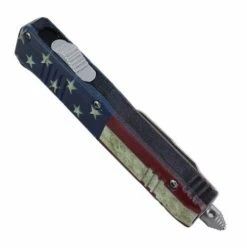 Damascus 6.75" Ranger American Flag D/A OTF Automatic Knife Drop Point -DIRECT KNIFE SALES Damascus Ranger American Flag DA OTF Automatic Knife Drop Point 1.600