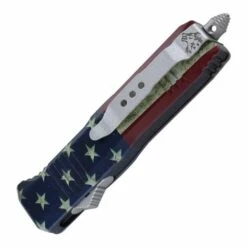 Damascus 6.75" Ranger American Flag D/A OTF Automatic Knife Drop Point -DIRECT KNIFE SALES Damascus Ranger American Flag DA OTF Automatic Knife Drop Point 2.600