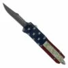 Damascus 6.75" Ranger American Flag D/A OTF Automatic Knife Drop Point -DIRECT KNIFE SALES Damascus Ranger American Flag DA OTF Automatic Knife Drop Point.600