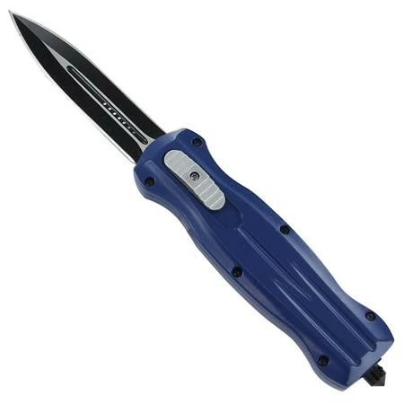 9" Dark Ocean Blue OTF Automatic Knife Black Spear 3 9" Dark Ocean Blue OTF Automatic Knife Black Spear