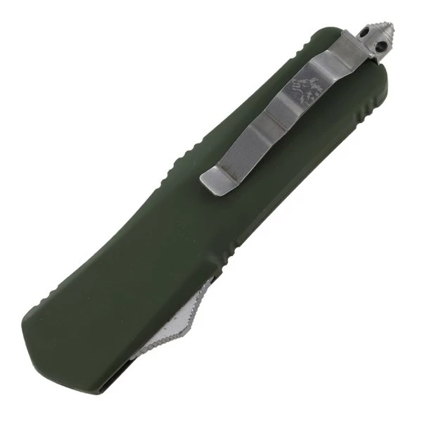 Delta Army Green D/A OTF Automatic Knife Black Dagger Double Serrated 4 Delta Army Green D/A OTF Automatic Knife Black Dagger Double Serrated - Image 2
