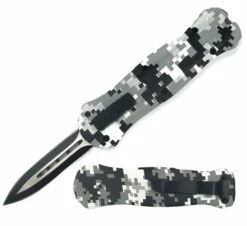 Demon Mini Digital Winter Camo D/A OTF Automatic Knife Dagger