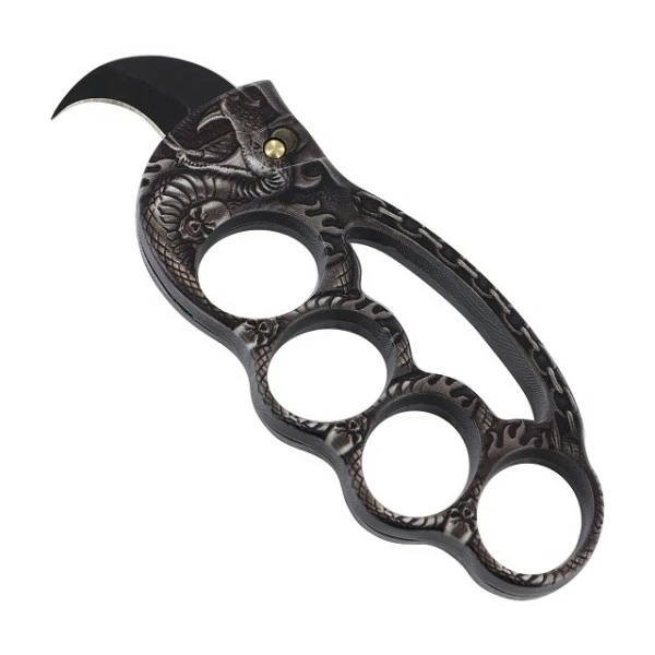 Dragon Brass Knuckles Karambit Automatic Knife 3 Dragon Brass Knuckles Karambit Automatic Knife