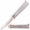 Dragon Heavy Butterfly Knife 9" Silver Balisong Satin -DIRECT KNIFE SALES Dragon Heavy Butterfly Knife 9 Silver Balisong Satin.600