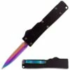 Firecracker 5" Black D/A OTF Automatic Knife Titanium Dagger 1 Firecracker 5" Black D/A OTF Automatic Knife Titanium Dagger -DIRECT KNIFE SALES Firecracker 5 Black DA OTF Automatic Knife Black Dagger.600