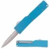 Firecracker 5" Mini D/A OTF Automatic Knife Sky Blue Dagger Serrated -DIRECT KNIFE SALES Firecracker 5 Mini DA OTF Automatic Knife Sky Blue Dagger Serrated 1.600