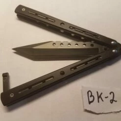 Flipping All Black 9" Heavy Folding Tanto Butterfly Knife