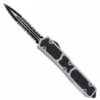 Fox Silver Tarantula D/A OTF Automatic Knife Black Dagger Serrated -DIRECT KNIFE SALES Fox Silver Tarantula DA OTF Automatic Knife Black Dagger Serrated.600