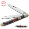 Kissing Crane Cosmic Blue Trapper Pocket Knife