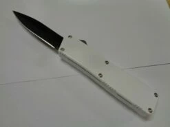 Lightning White D/A OTF Automatic Knife Black Dagger