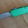 Lightning Zombie Green D/A OTF Automatic Knife Satin DP Serrated