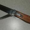 Mikov Predator 241 Wood Lever Lock Automatic Knife Satin Dagger Saw