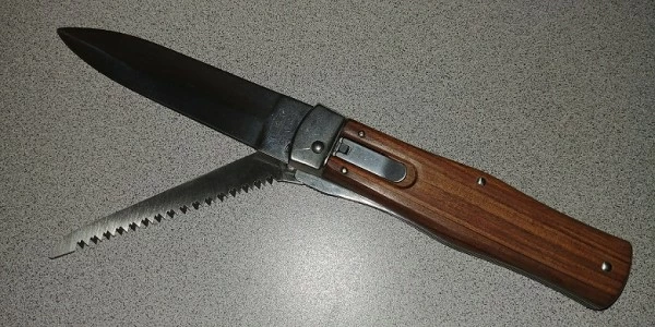 Mikov Predator 241 Wood Lever Lock Automatic Knife Satin Dagger Saw 3 Mikov Predator 241 Wood Lever Lock Automatic Knife Satin Dagger Saw