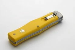 Mikov Yellow Leverlock Automatic Knife Satin Dagger 7 Mikov Yellow Leverlock Automatic Knife Satin Dagger -DIRECT KNIFE SALES Mikov Yellow Leverlock Automatic Knife Satin Dagger 2.600