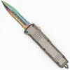 Ranger 6.75" D/A OTF Silver Automatic Knife Damascus Titanium Serrated Dagger -DIRECT KNIFE SALES Ranger 6.75 DA OTF Silver Automatic Knife Damascus Titanium Serrated Dagger.600