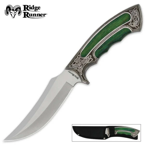 Ridge Runner Celtic Elite Green Wood Bowie Knife 3 Ridge Runner Celtic Elite Green Wood Bowie Knife