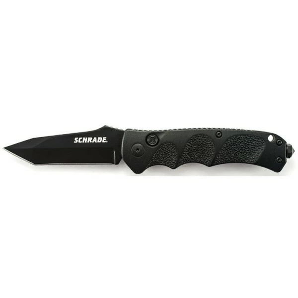 Schrade 60 Black Automatic Knife Black Tanto Plain 3 Schrade 60 Black Automatic Knife Black Tanto Plain