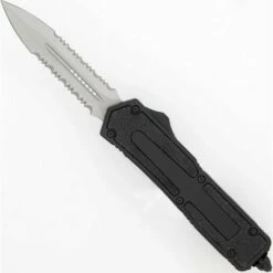 Titan 2 Black D/A OTF Automatic Knife Satin Dagger Serrated -DIRECT KNIFE SALES Titan 2 Black DA OTF Automatic Knife Satin Dagger Serrated 1.600
