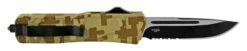 Titan Digital Camo D/A OTF Automatic Knife Black Drop Point Serrated -DIRECT KNIFE SALES Titan Digital Camo DA OTF Automatic Knife Black Drop Point Serrated 1.600