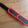 Titan Red Carbon Grip D/A OTF Automatic Knife Black Dagger