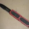 Titan Red D/A OTF Black Serrated Double Edge Automatic Knife
